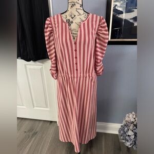 NWT Matilda Jane Red/Pink striped Dress